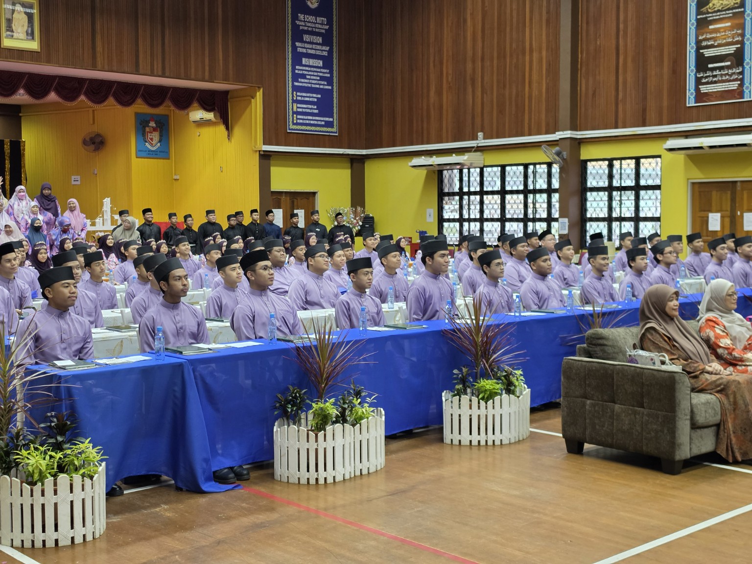 Students seated for the Majlis Khatam Al-Quran programme