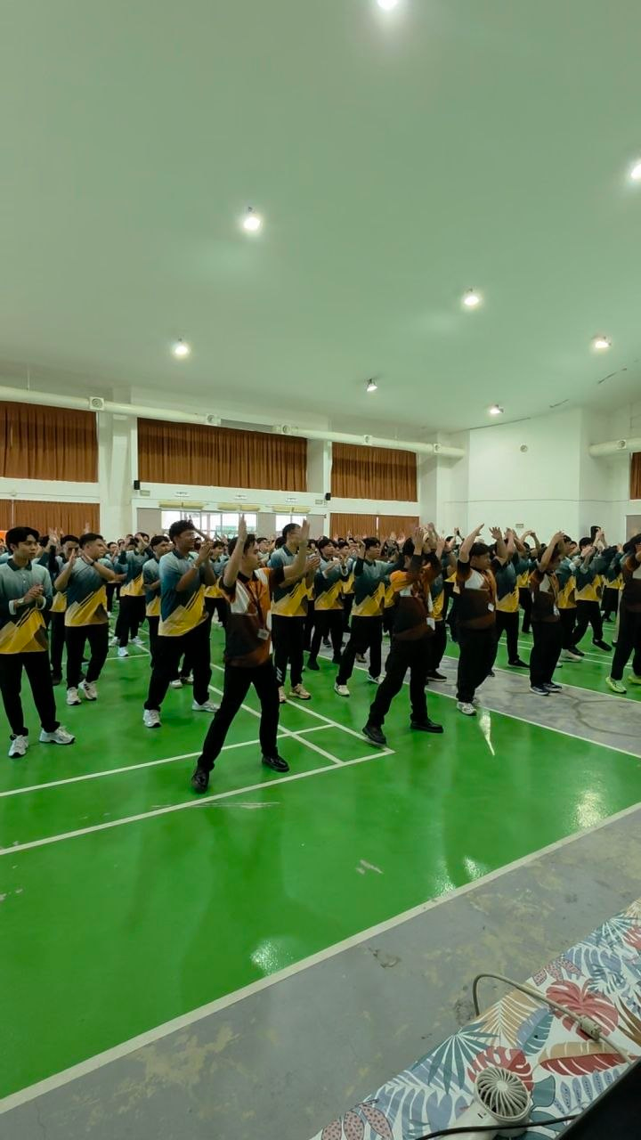 Students taking part in the orientation programme